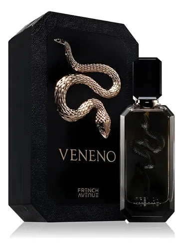Veneno Black French Avenue Eau de Parfum 100ml — frasco e embalagem