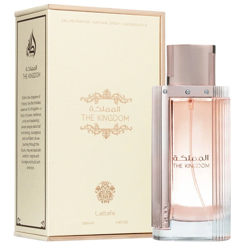The Kingdom Woman Lattafa Eau de Parfum 100ml — frasco e embalagem