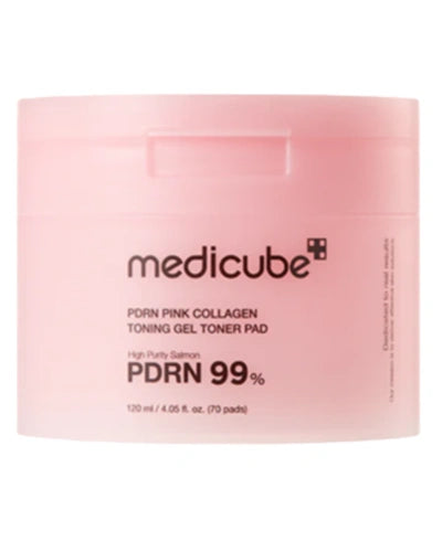 Medicube Pdrn Pink Collagen Toning Gel Toner Pad, disponível na Now Parfum.