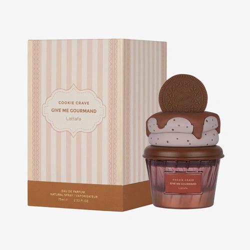 Cookie Crave Lattafa Eau de Parfum 75ml — frasco e embalagem