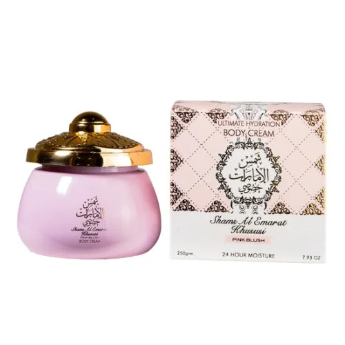 Kit Shams Al Emarat Khususi Pink Blush Ard Al Zaafaran - Perfume e Creme Hidratante Corporal 250g
