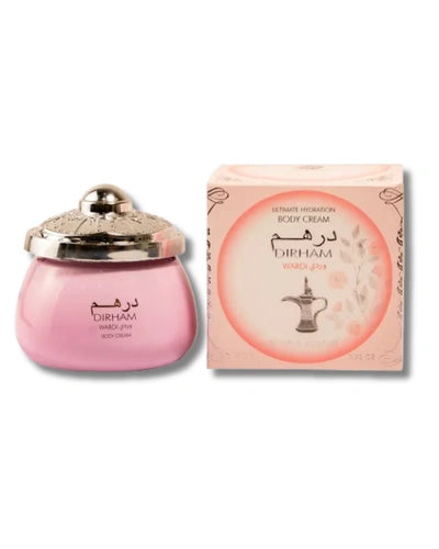 Kit Dirham Wardi Rosa Ard Al Zaafaran - Perfume e Creme Hidratante Corporal 250g