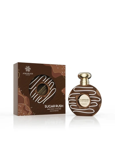 Sugar Rush Sweetness Overload Amaran Eau de Parfum 100ml — frasco e embalagem