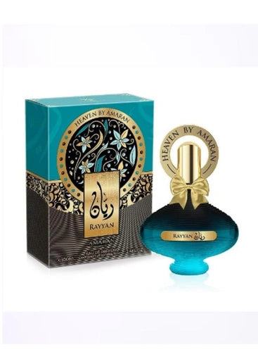 Rayyan Amaran Eau de Parfum 100ml — frasco e embalagem