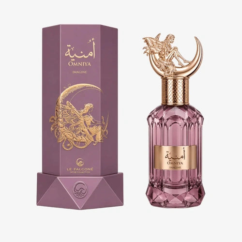 Frasco do perfume Omniya Imagine da Le Falconé, disponível na Now Parfum.