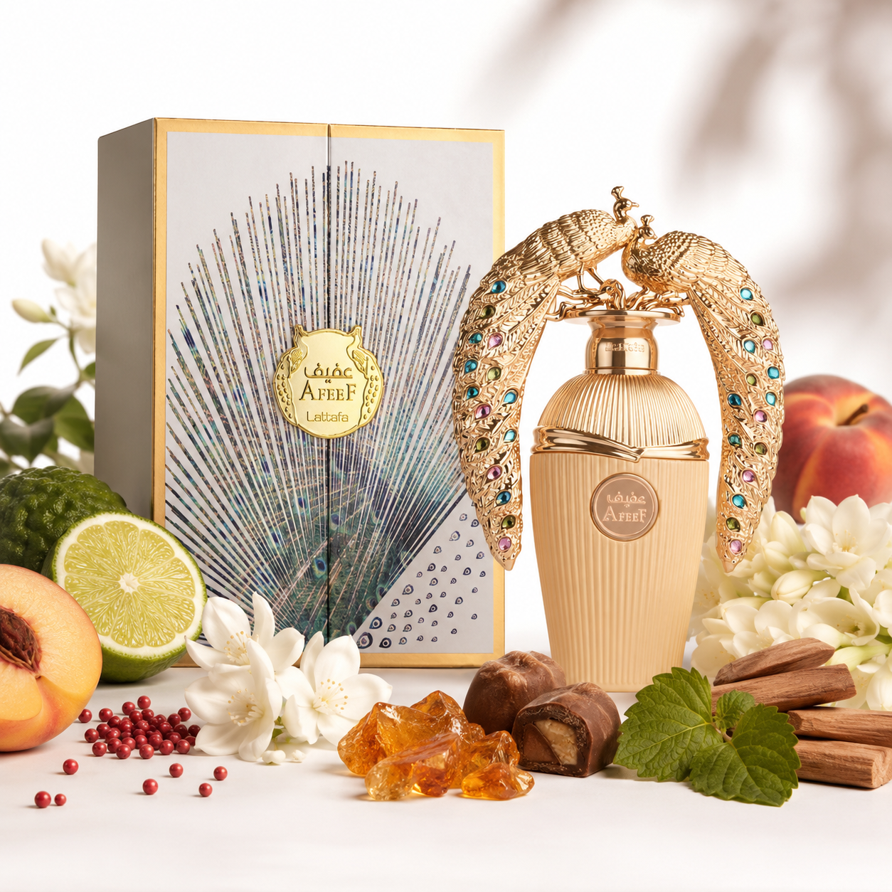 Afeef — Lattafa — Com ingredientes da fragrância