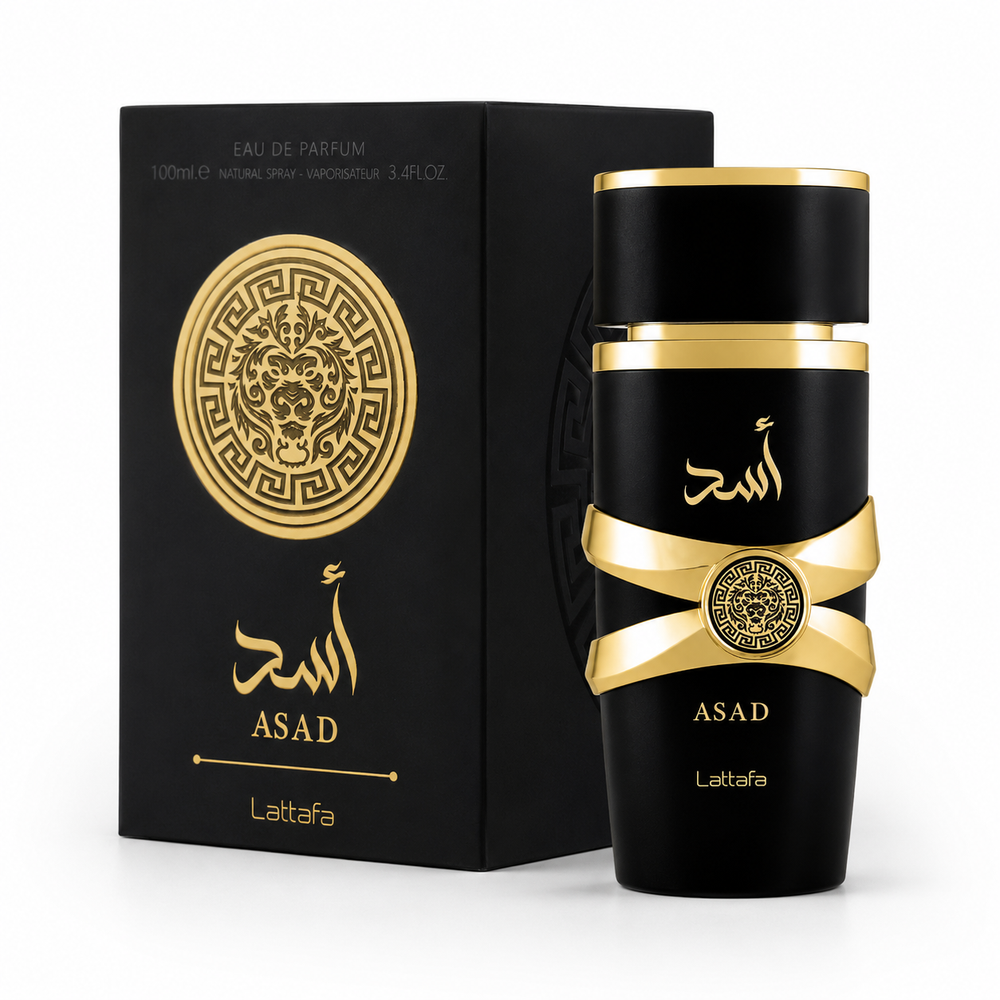 Asad — Lattafa — Frasco e embalagem