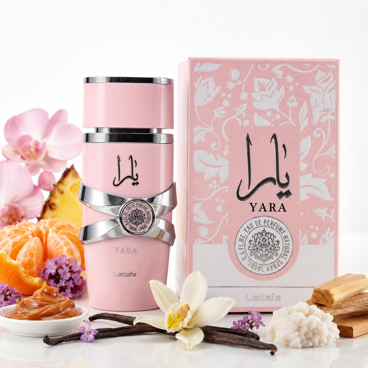 Yara — Lattafa — Com ingredientes da fragrância