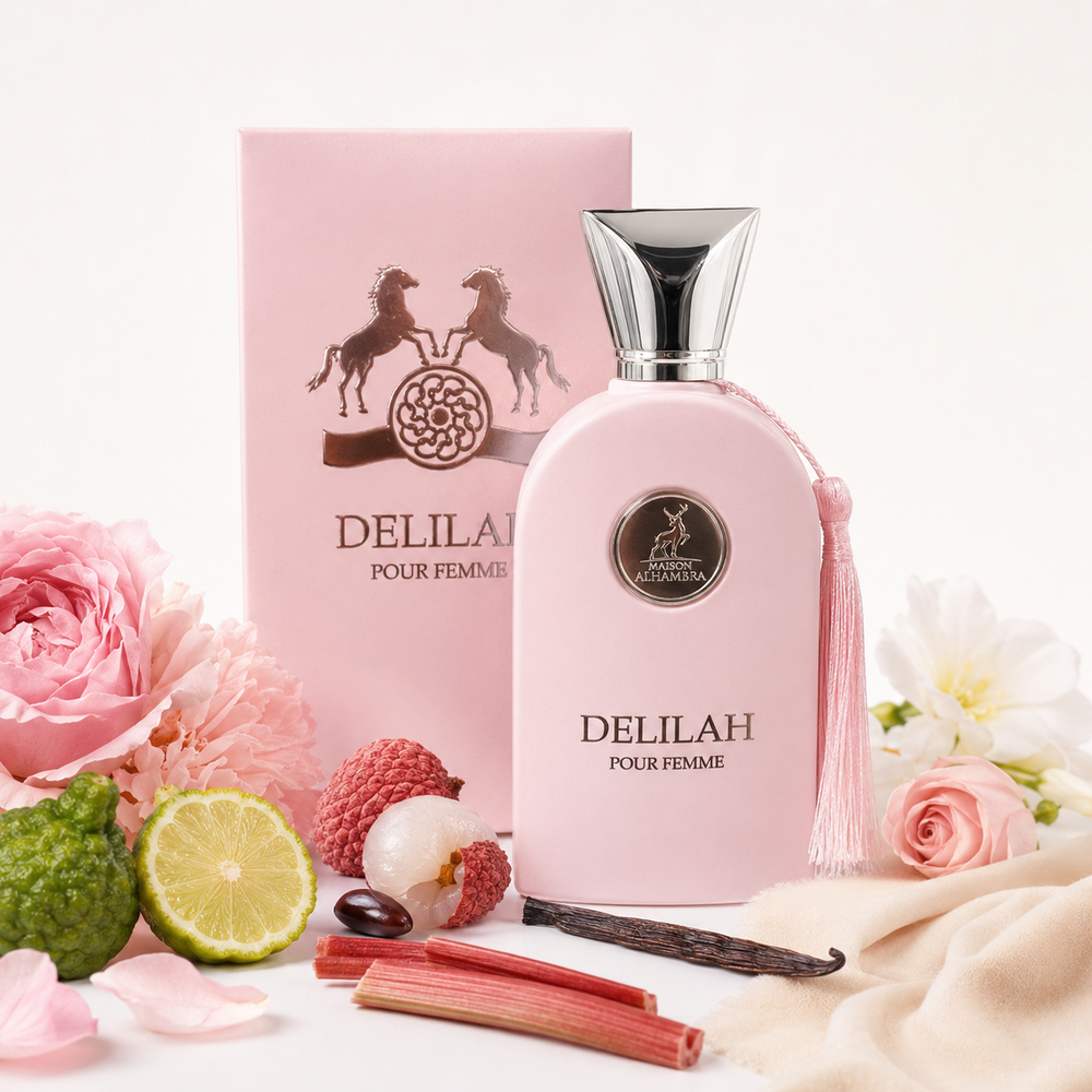Delilah Pour Femme — Maison Alhambra — Frasco e embalagem