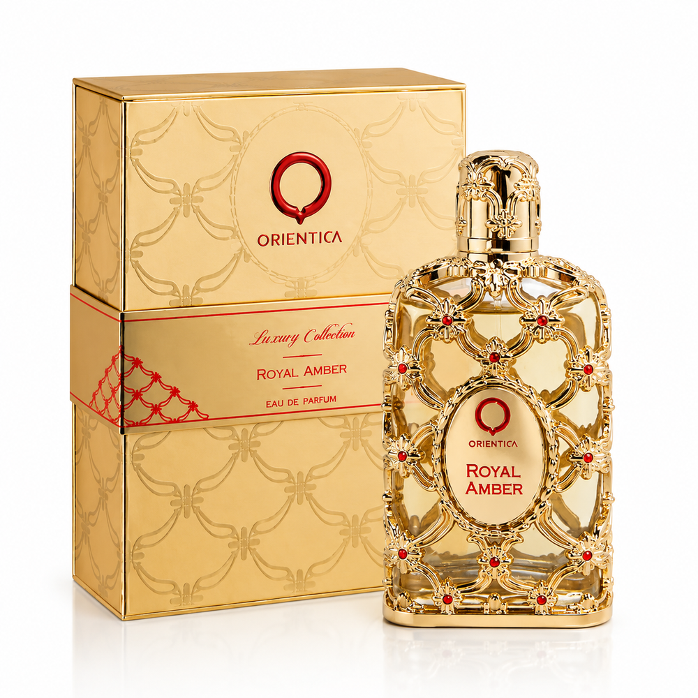 Royal Amber — Orientica — Frasco e embalagem