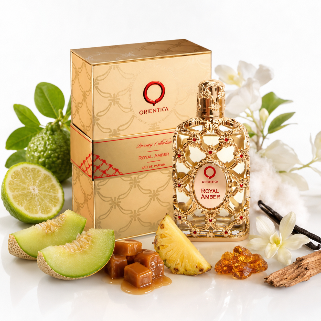 Royal Amber — Orientica — Com ingredientes da fragrância