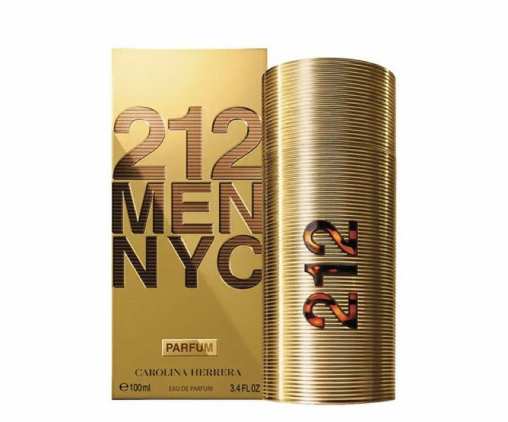 Frasco do perfume 212 Men Parfum da Carolina Herrera, disponível na Now Parfum.