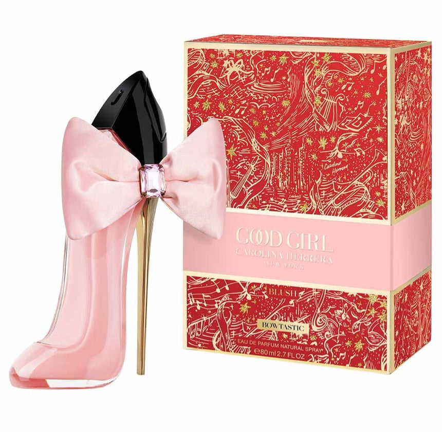 Frasco do perfume Good Girl Blush Bowtastic da Carolina Herrera, disponível na Now Parfum.