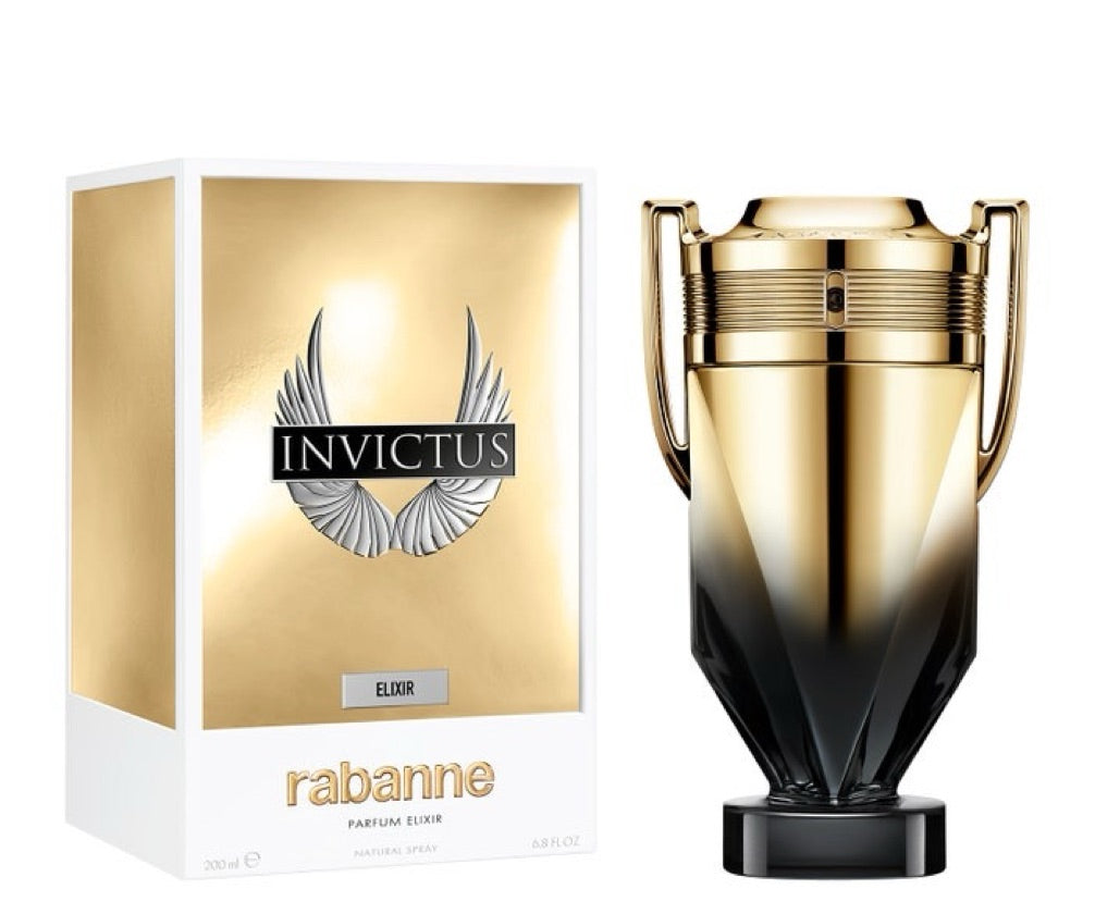 Frasco do perfume Invictus Elixir da Paco Rabanne, disponível na Now Parfum.