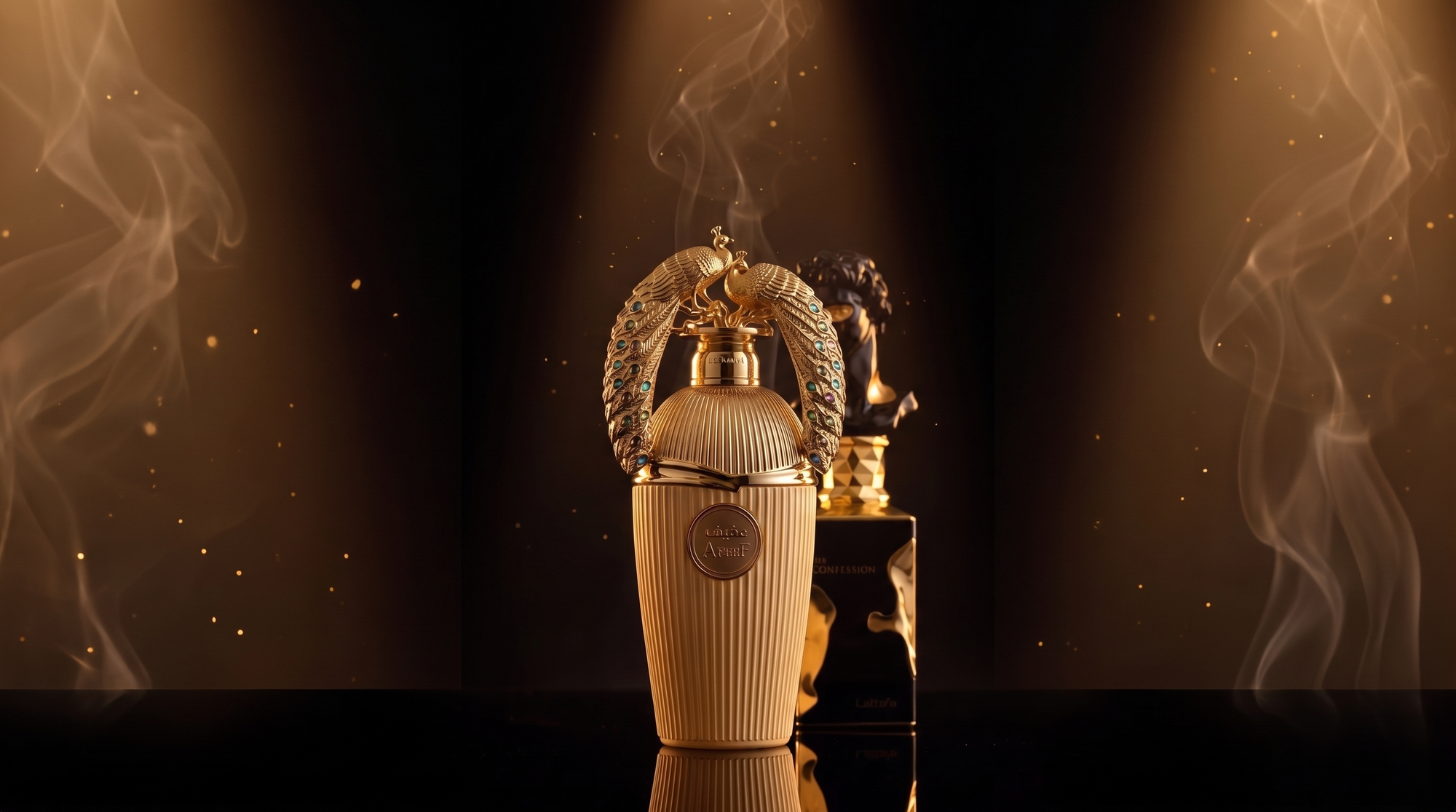 Now Parfum Hero — composição editorial desktop 16:9 (poster do vídeo)