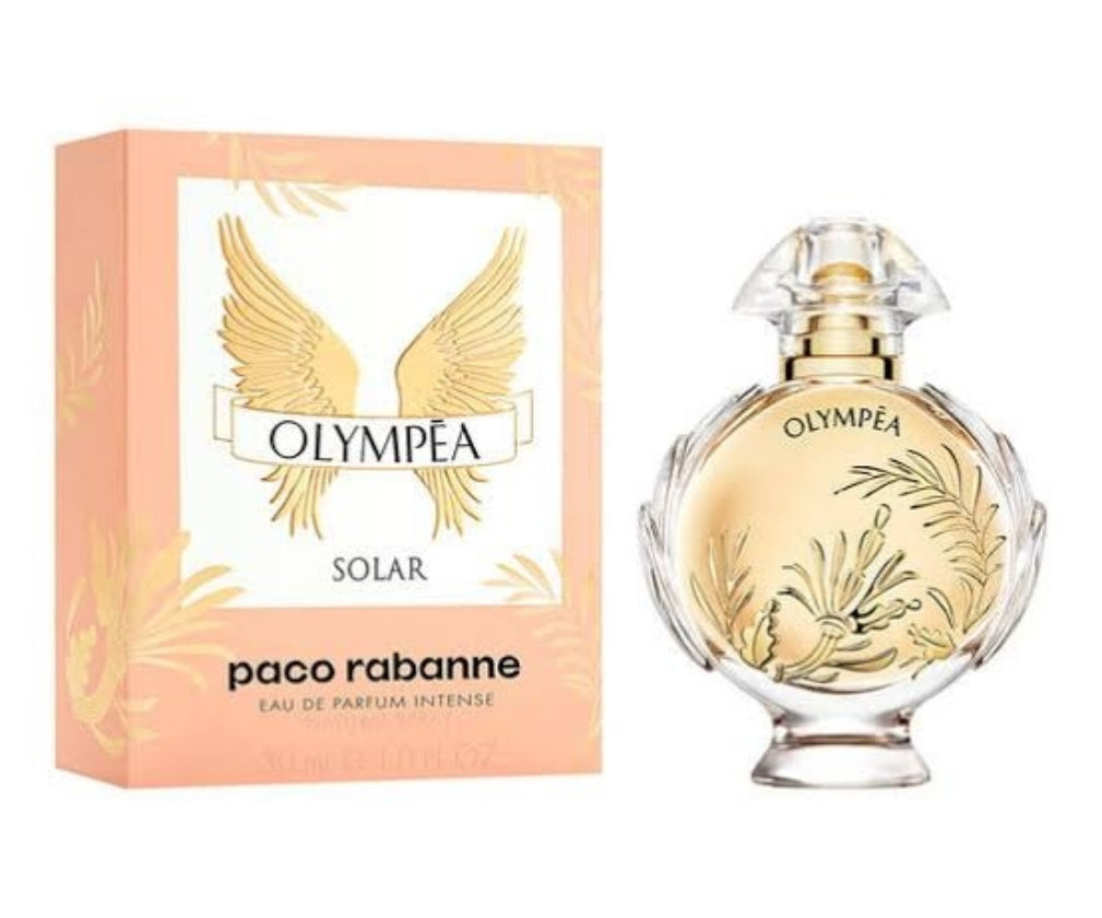 Frasco do perfume Solar Olympéa da Paco Rabanne, disponível na Now Parfum.