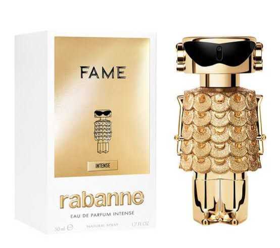 Frasco do perfume Fame Intense da Paco Rabanne, disponível na Now Parfum.