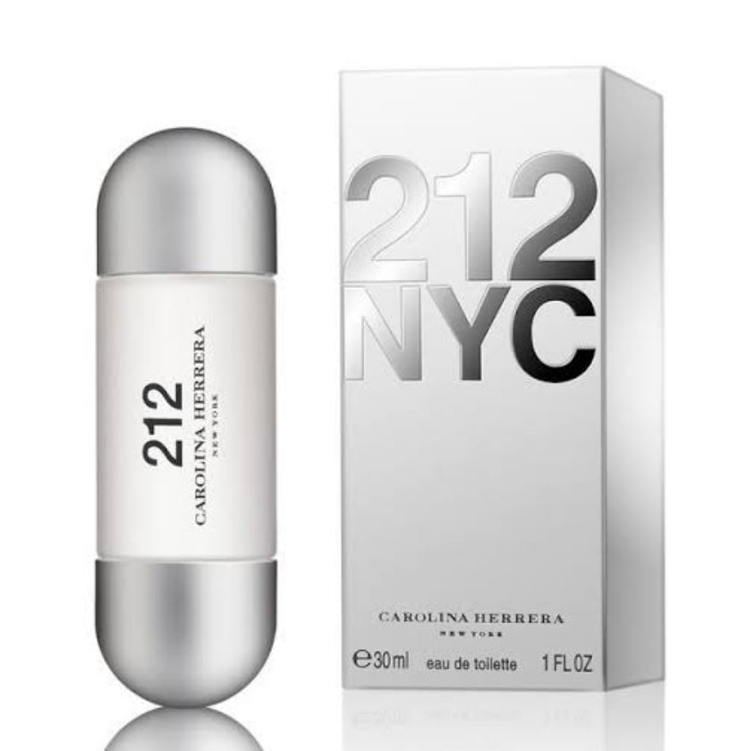 Frasco do perfume 212 da Carolina Herrera, disponível na Now Parfum.