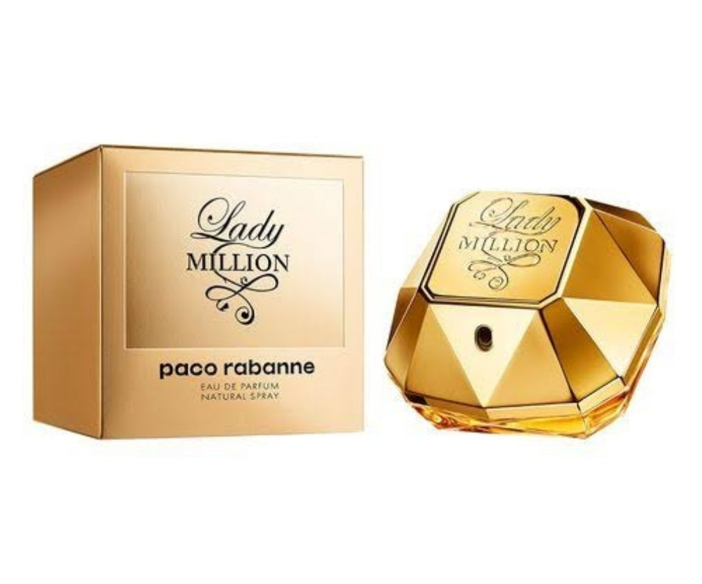 Frasco do perfume Lady Million da Paco Rabanne, disponível na Now Parfum.