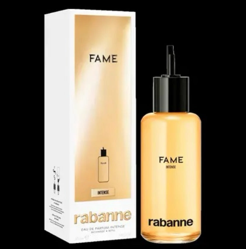 Frasco refil do perfume Fame Intense da Paco Rabanne, disponível na Now Parfum.