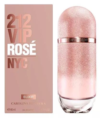 Frasco do perfume 212 VIP Rosé Elixir da Carolina Herrera, disponível na Now Parfum.