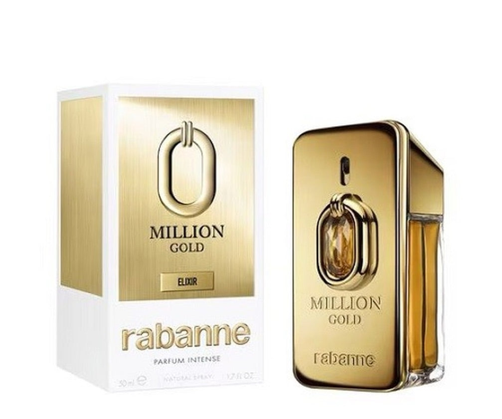 Frasco do perfume Million Gold Elixir da Paco Rabanne, disponível na Now Parfum.