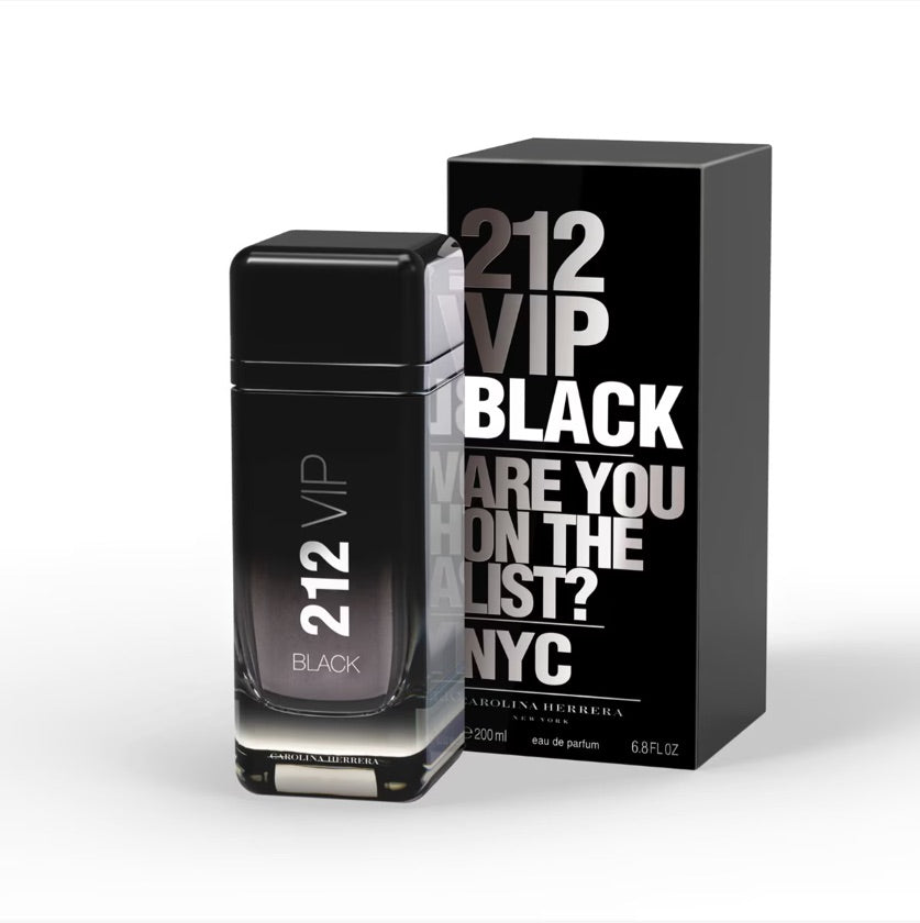 Frasco do perfume 212 VIP Black da Carolina Herrera, disponível na Now Parfum.