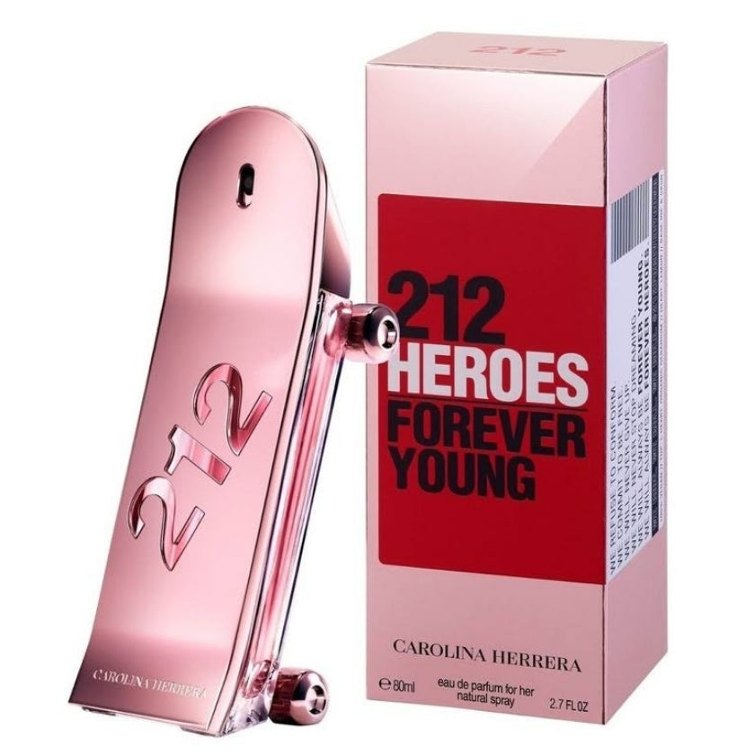 Frasco do perfume 212 Heroes for Her da Carolina Herrera, disponível na Now Parfum.