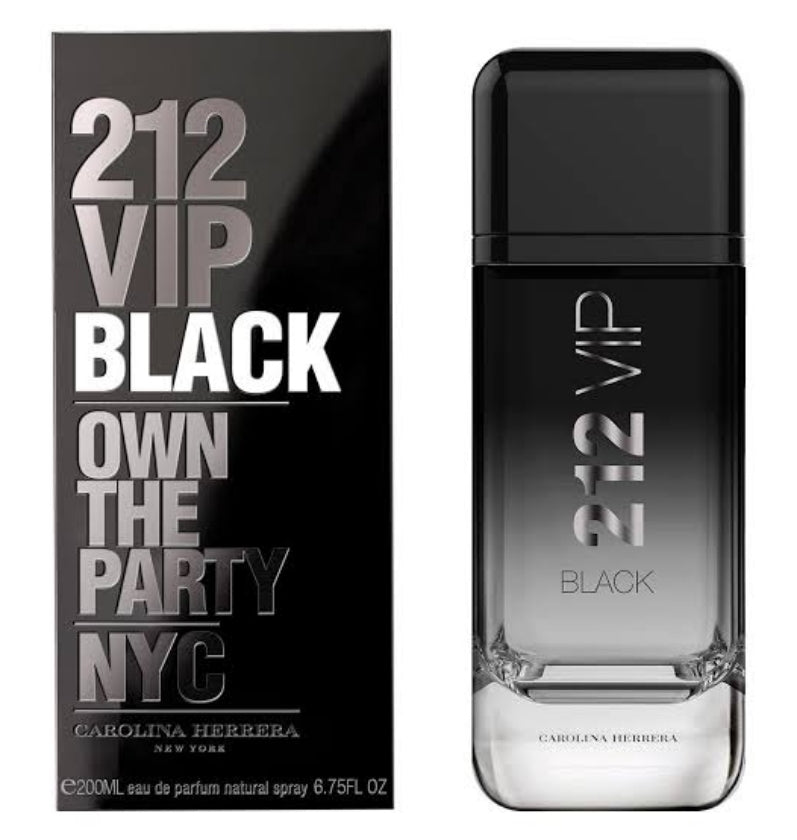 Frasco do perfume 212 VIP Black da Carolina Herrera, disponível na Now Parfum.