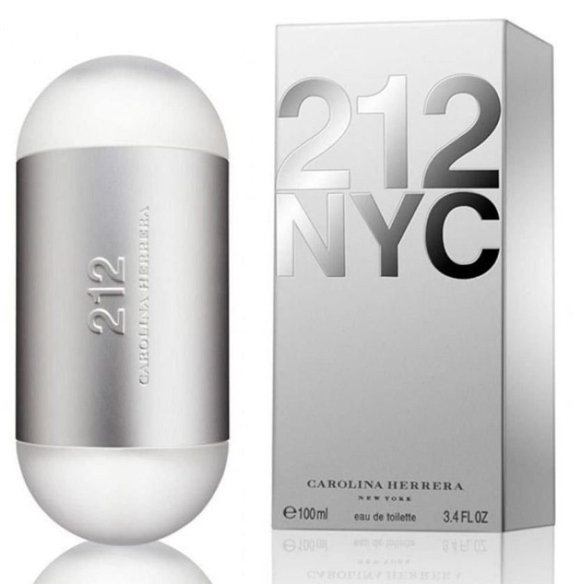Frasco do perfume 212 da Carolina Herrera, disponível na Now Parfum.