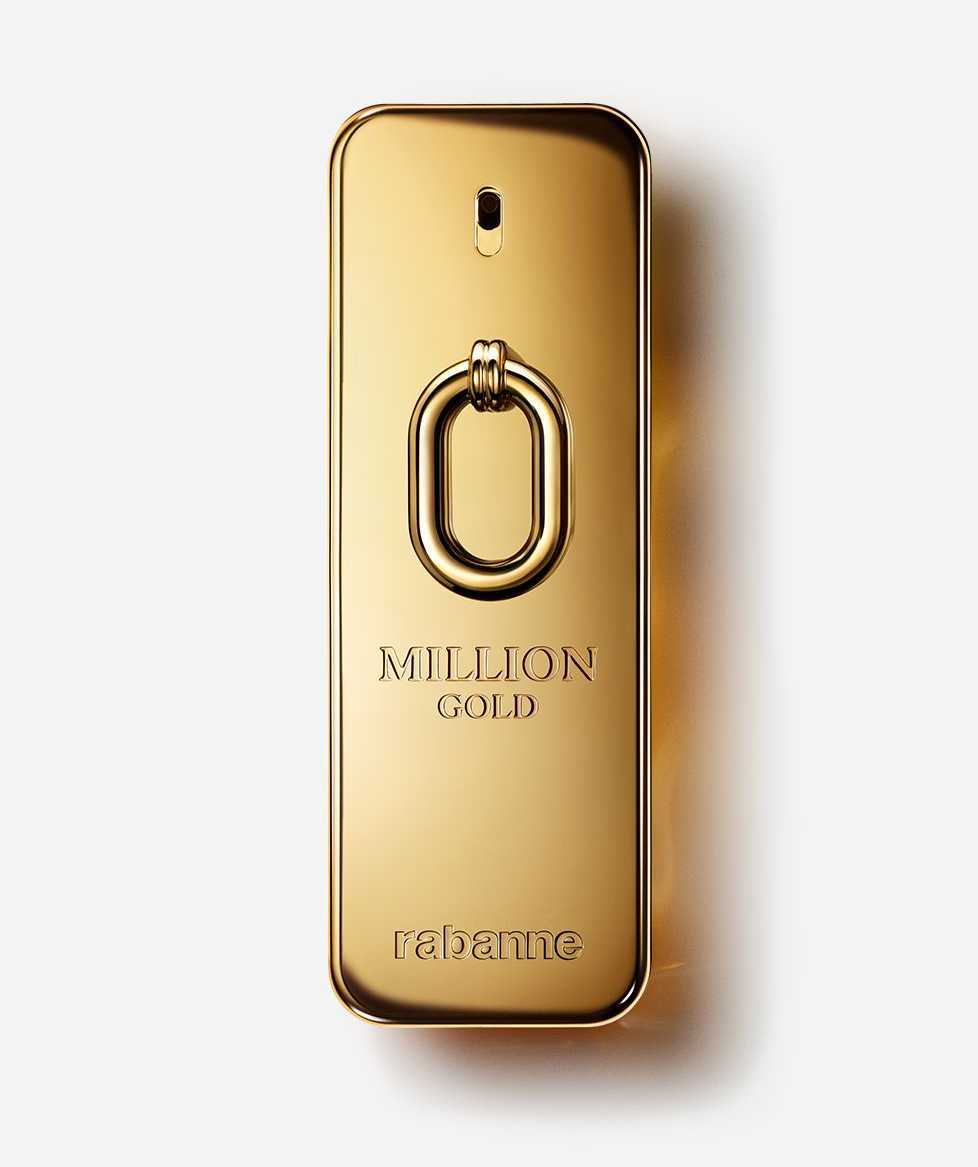 Frasco do perfume Million Gold da Paco Rabanne, disponível na Now Parfum.