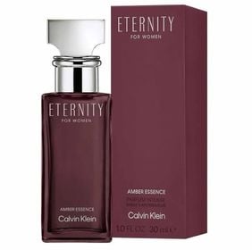 Frasco do perfume Eternity Amber Essence da Calvin Klein, perfume feminino disponível na Now Parfum.